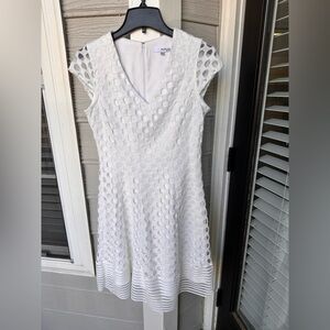 New Gorgeous Studio One New York White Net Lace Dress Size 8 Artsy Easter